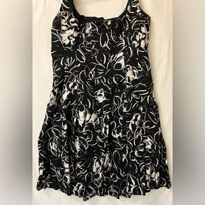 American Living Black and White Floral Dress Size 14